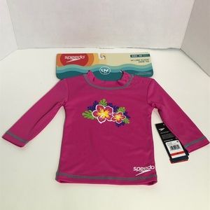 Baby Girl’s Pink Speedo UV Long-Sleeve Swim Tee